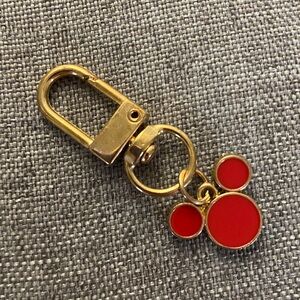 Disney Gold and Red Mickey Keychain